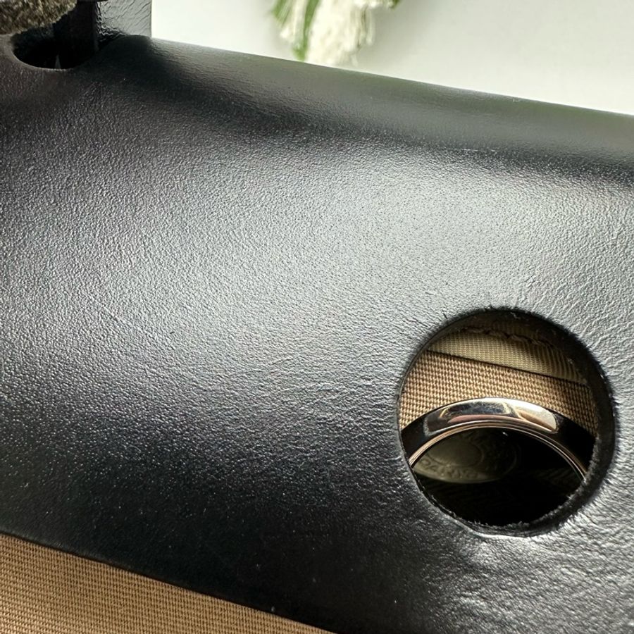 HERMES HERBAG 31 風衣灰拼黑色銀扣 C Stamp 單肩手提包-10