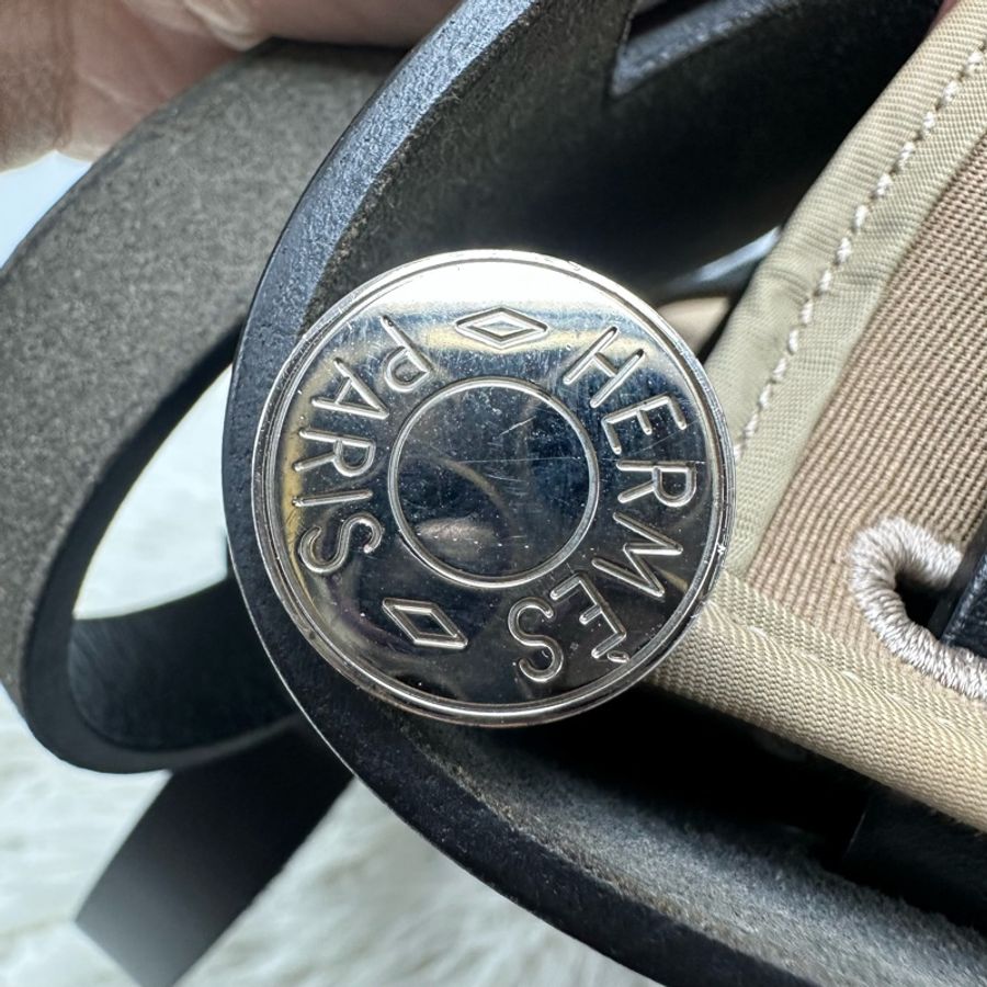 HERMES HERBAG 31 風衣灰拼黑色銀扣 C Stamp 單肩手提包-18