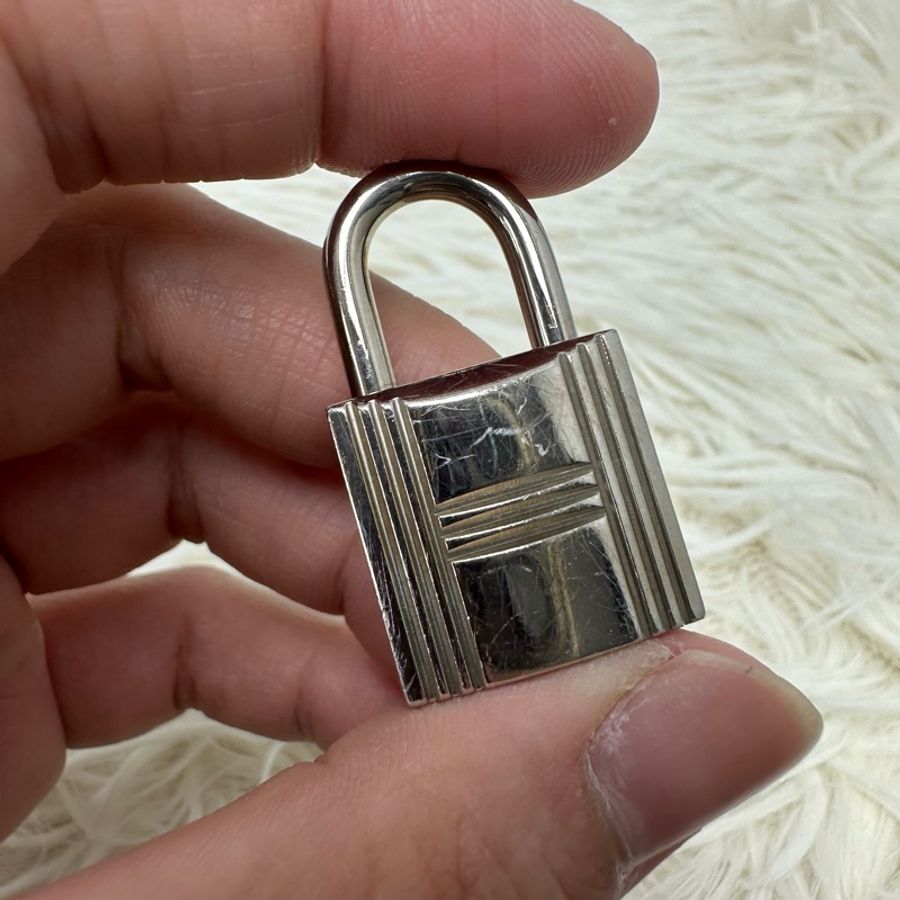 HERMES HERBAG 31 風衣灰拼黑色銀扣 C Stamp 單肩手提包-25