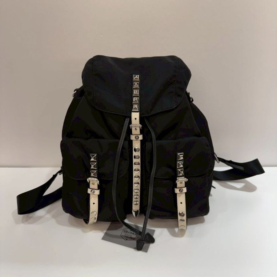 PRADA 鉚釘 尼龍 後背包/雙肩包 85成新-0