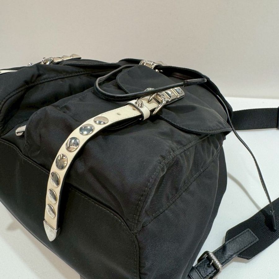 PRADA 鉚釘 尼龍 後背包/雙肩包 85成新-2