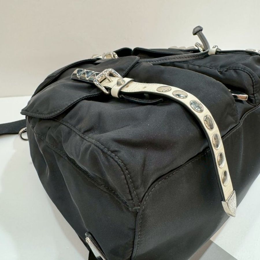 PRADA 鉚釘 尼龍 後背包/雙肩包 85成新-3
