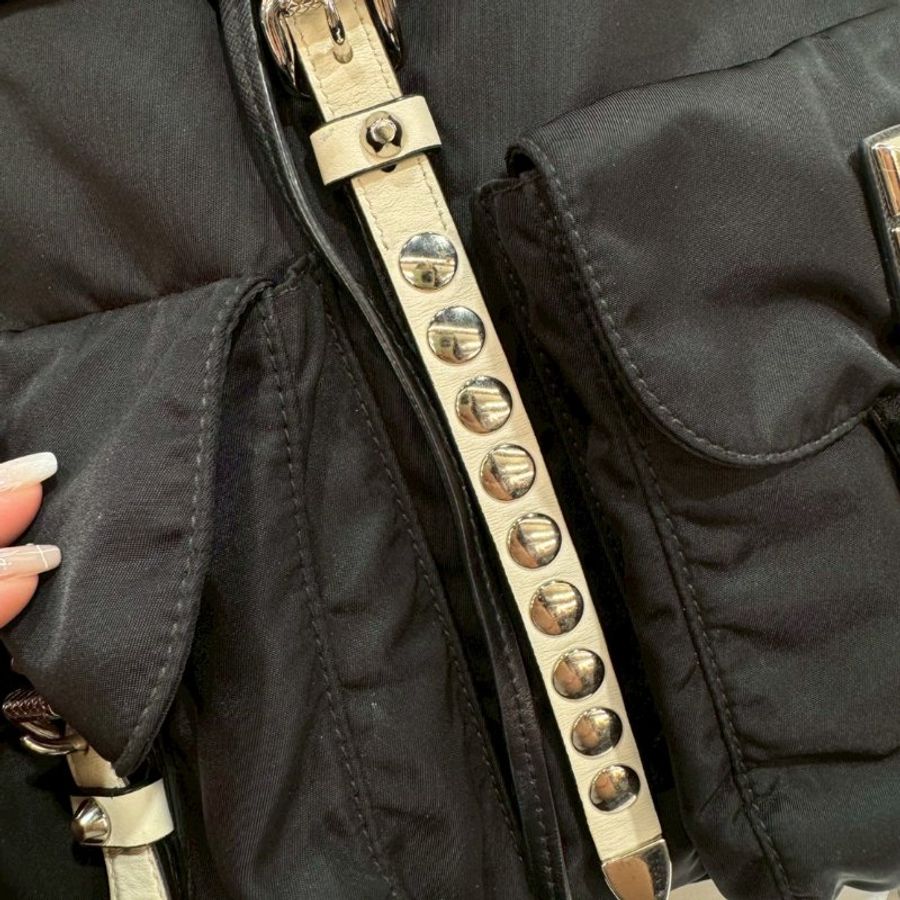 PRADA 鉚釘 尼龍 後背包/雙肩包 85成新-9