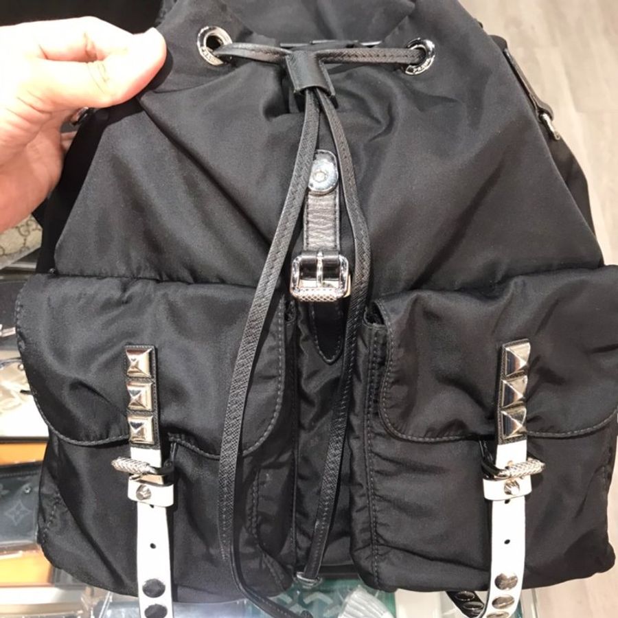 PRADA 鉚釘 尼龍 後背包/雙肩包 85成新-17
