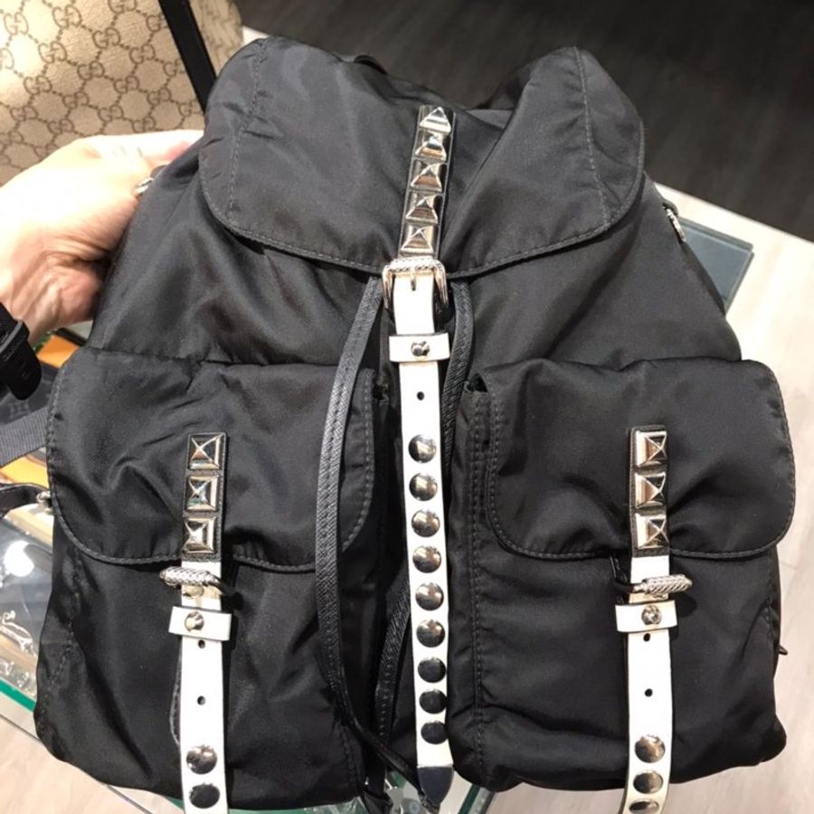 PRADA 鉚釘 尼龍 後背包/雙肩包 85成新-22