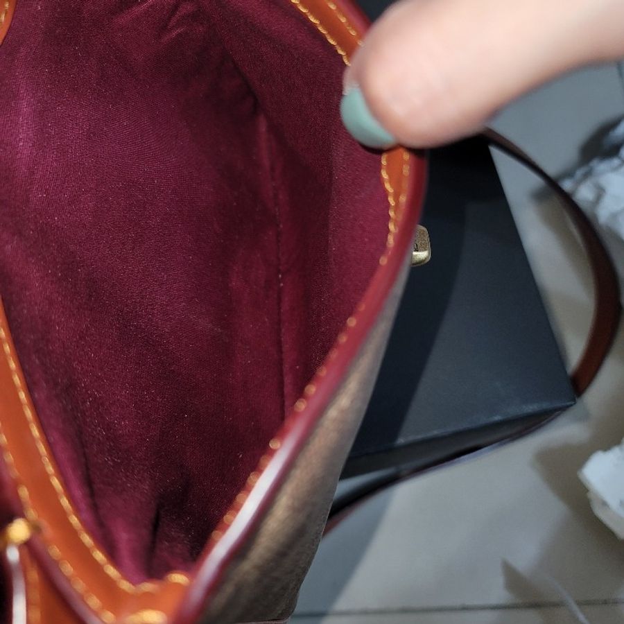 COACH 棕色老花輕巧手提斜背包-6
