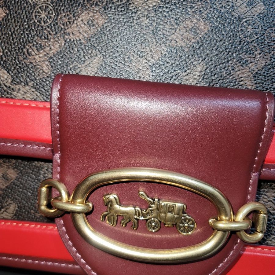COACH 馬車圖案印花單肩手提兩用包-3