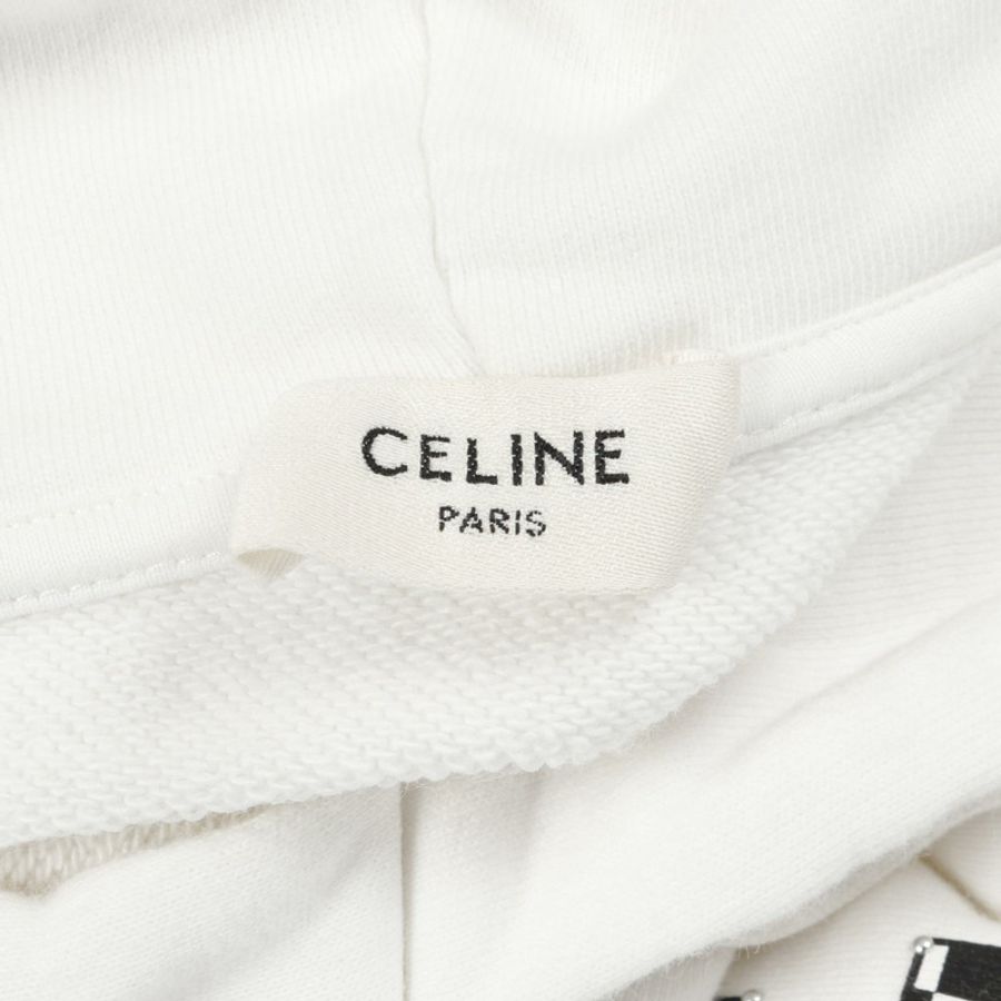 CELINE 寬鬆連帽衛衣 2Y479052H 純棉 白色 黑色 二手 男款 L-2
