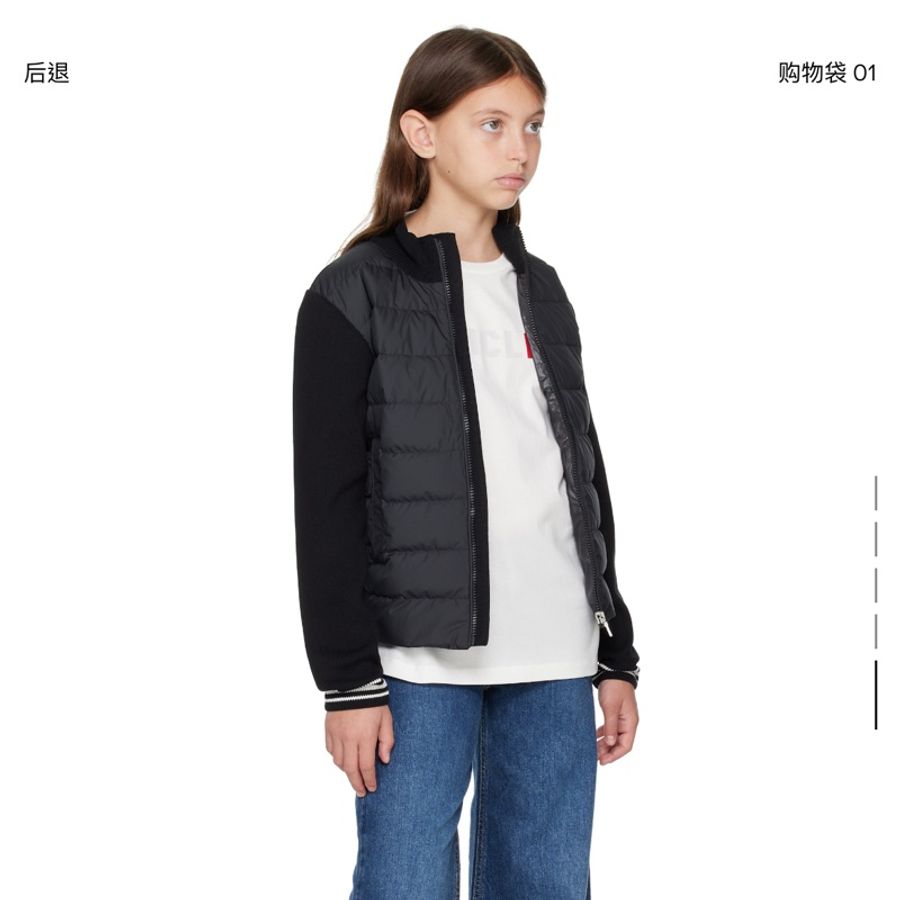 Moncler全新羽絨拼接針織外套大童14Y-0