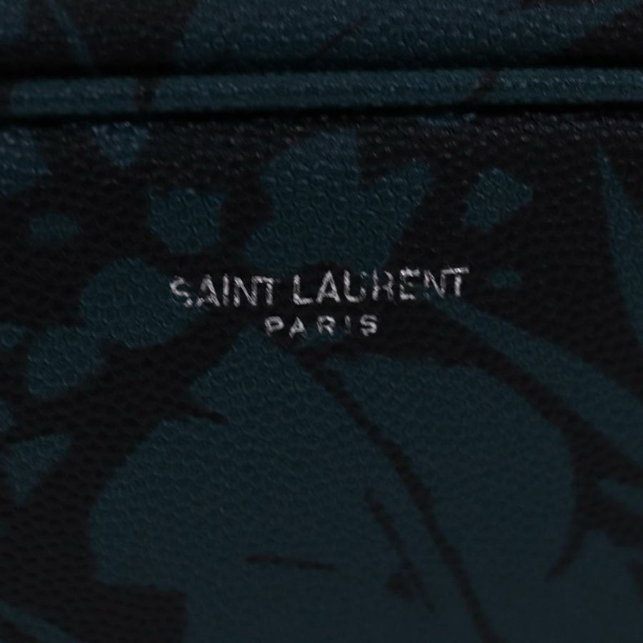 【日本直送】SAINT LAURENT 藍色皮革手拿包 Auth am6361-8