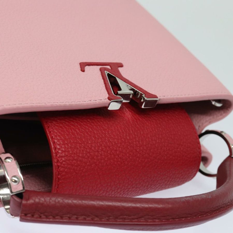 【日本直送】路易威登 Capusine BB 手提包 Taurillon 皮革 2way 紅色粉紅色正品 81113A-5