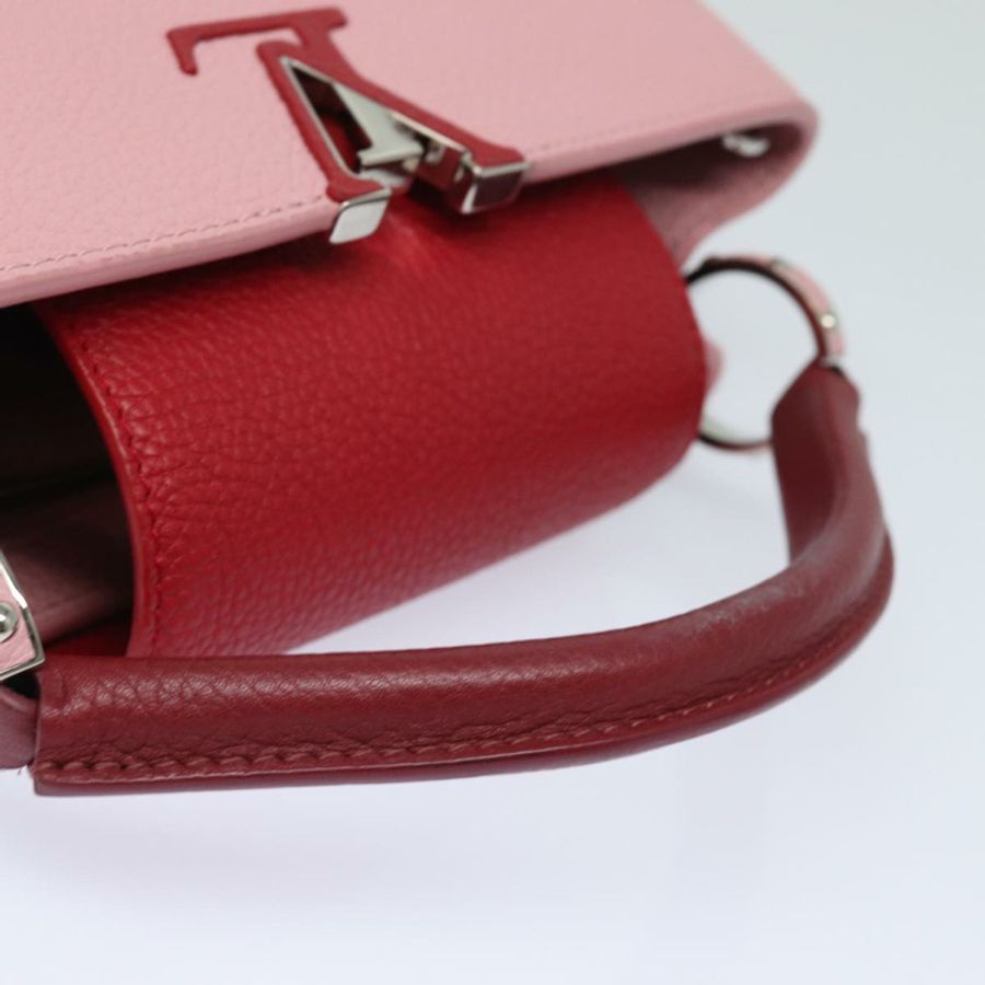 【日本直送】路易威登 Capusine BB 手提包 Taurillon 皮革 2way 紅色粉紅色正品 81113A-6