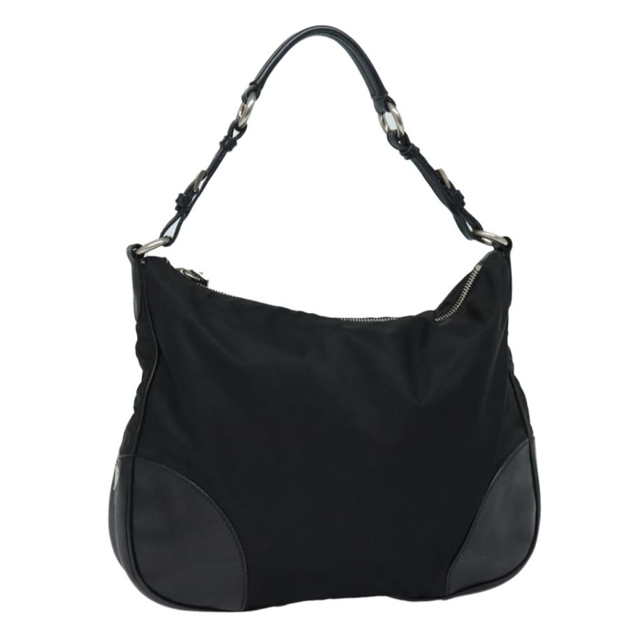 【日本直送】PRADA 黑色尼龍單肩包 正品 am6640-0