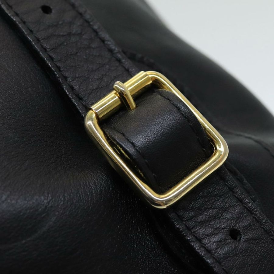【日本直送】GUCCI 竹節皮革雙肩包 黑色 Auth am6663-19