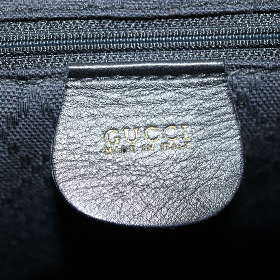 【日本直送】GUCCI 竹節皮革雙肩包 黑色 Auth am6663-21