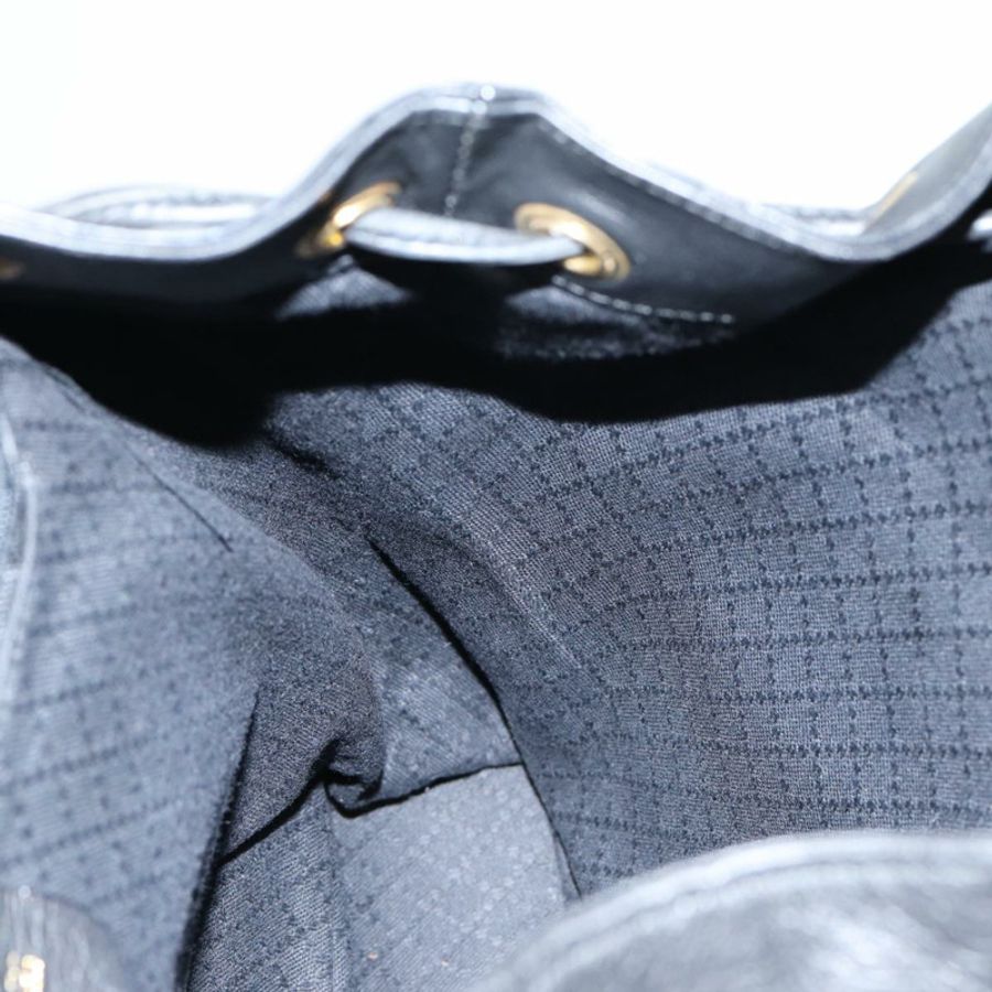 【日本直送】GUCCI 竹節皮革雙肩包 黑色 Auth am6663-23