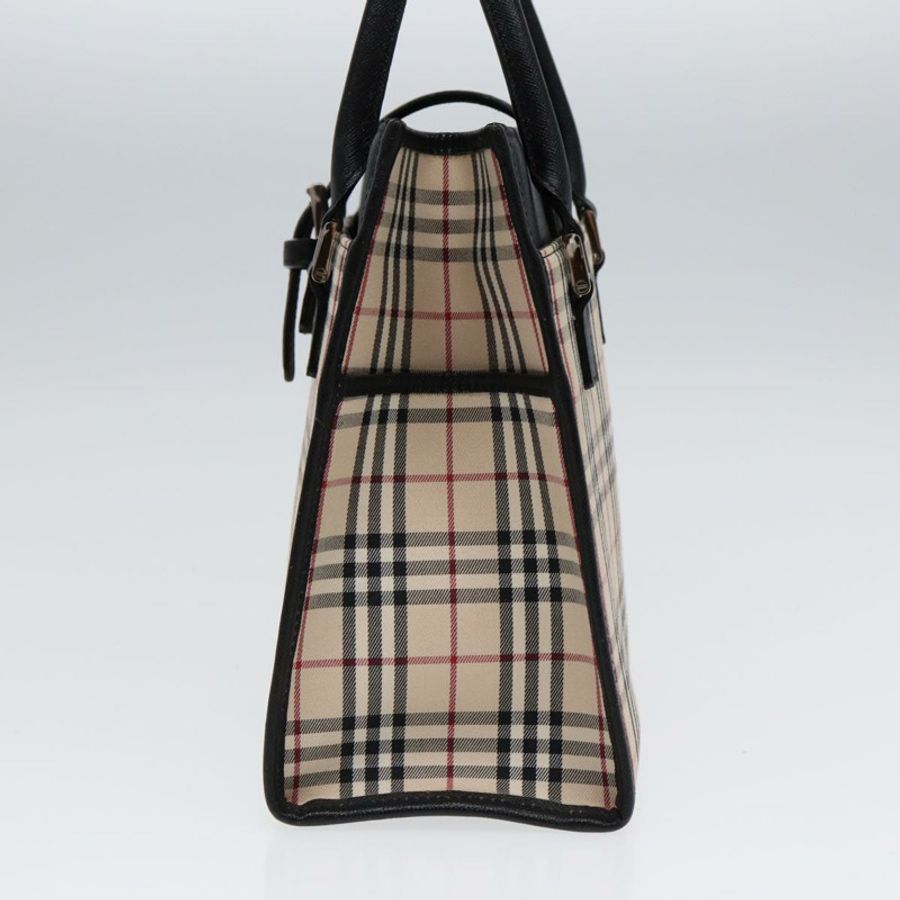【日本直送】BURBERRY Nova 格紋手提包帆布米色黑色正品 am6710-3