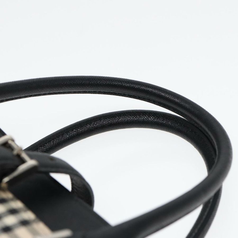 【日本直送】BURBERRY Nova 格紋手提包帆布米色黑色正品 am6710-13