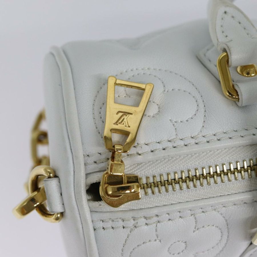 【日本直送】路易威登 (LOUIS VUITTON) Bubble Glam Papillon BB 手提包 雪白 M59827 LV Auth 89083SA-16