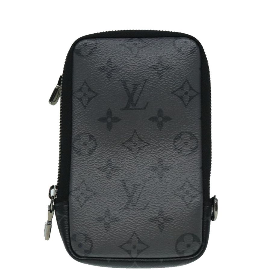 【日本直送】路易威登 Monogram Eclipse 雙手機包 灰色 M69534 LV Auth 89410-12