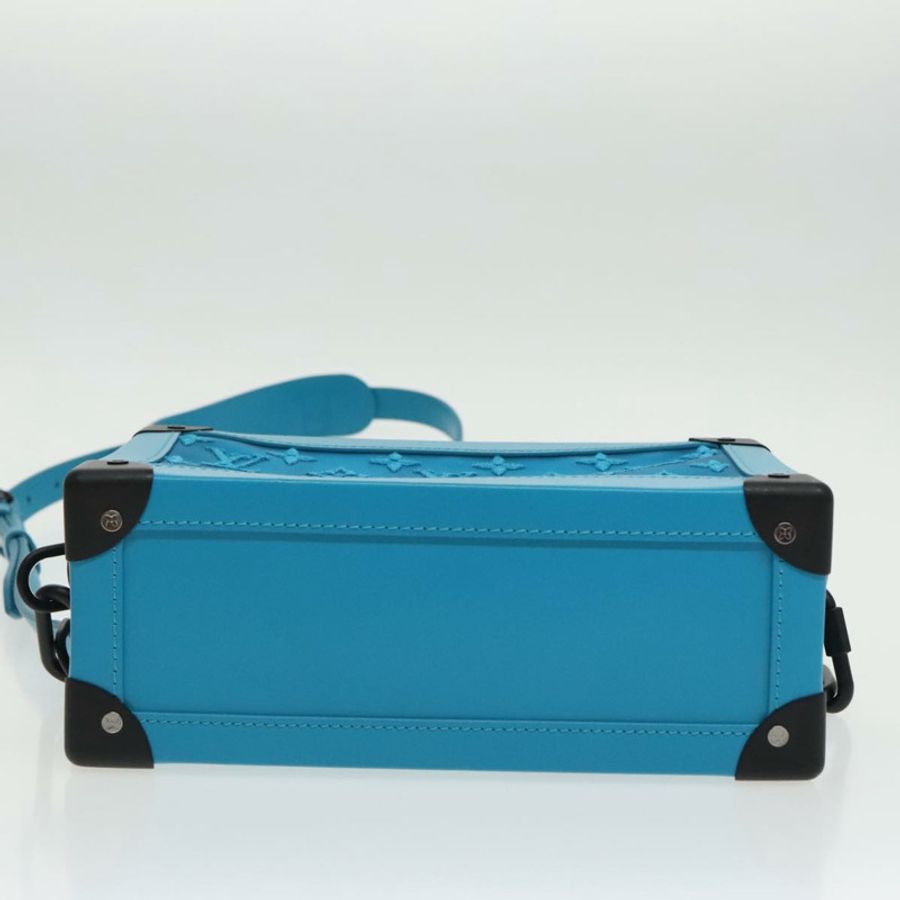 【日本直送】路易威登 Monogram Mesh Soft Trunk Bag 淺藍色 M45074 LV Auth 91749S-4