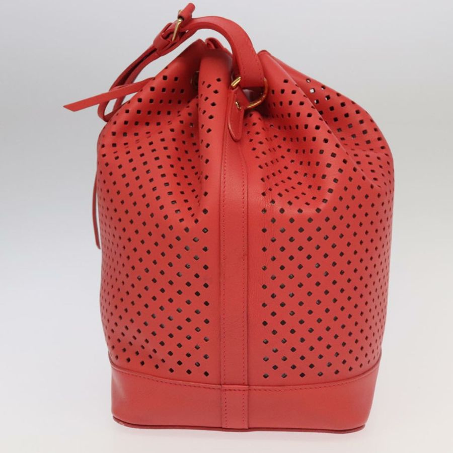 【日本直送】路易威登 (LOUIS VUITTON) 皮革穿孔 Noe 單肩背包 紅色 M94074 LV 正品 90244-2