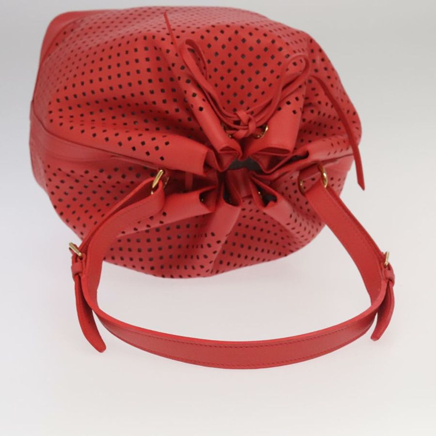 【日本直送】路易威登 (LOUIS VUITTON) 皮革穿孔 Noe 單肩背包 紅色 M94074 LV 正品 90244-6