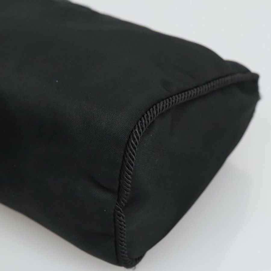【日本直送】PRADA 尼龍手拿包 黑色 銀色 Auth am7271-6