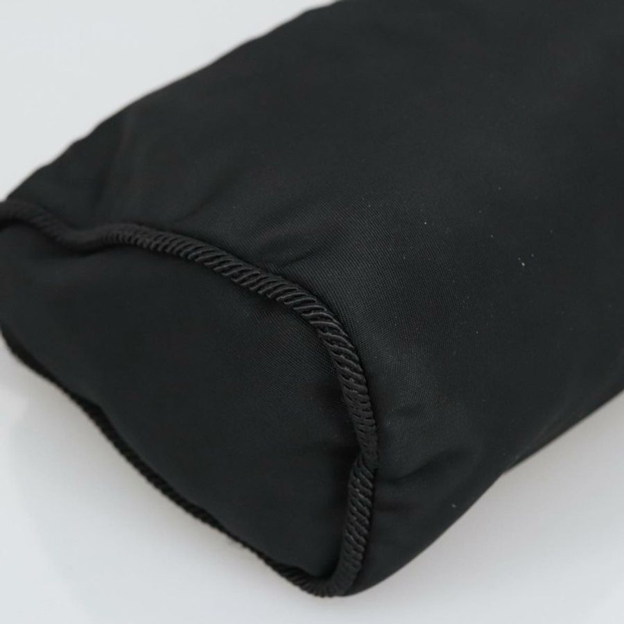 【日本直送】PRADA 尼龍手拿包 黑色 銀色 Auth am7271-13