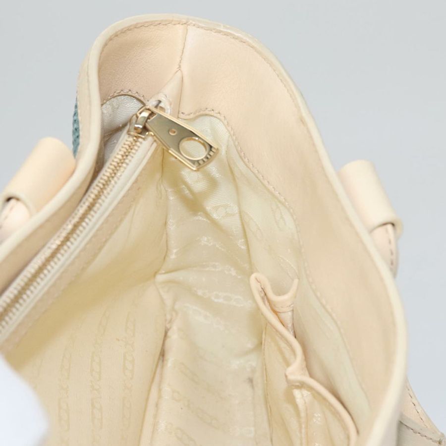 【日本直送】CELINE 手提包 草編皮革 藍色 米色 金色 正品 103294-19