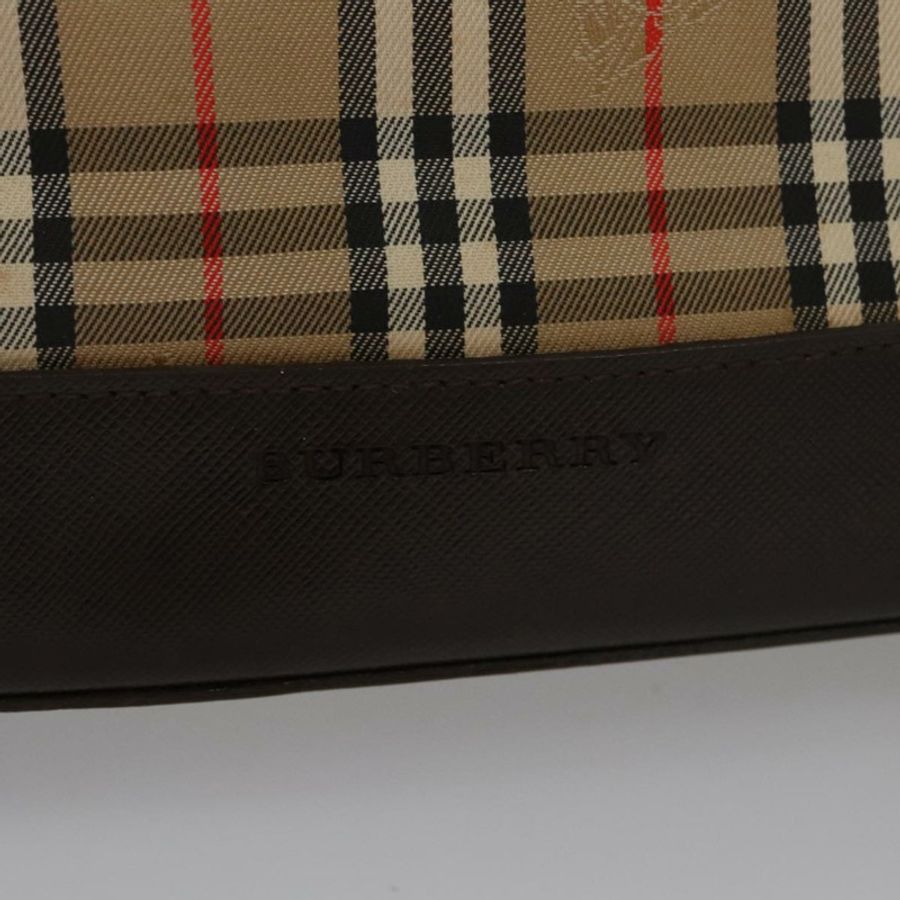 【日本直送】BURBERRY Nova 格紋手提包 帆布 黑色 米色 正品 103259-6