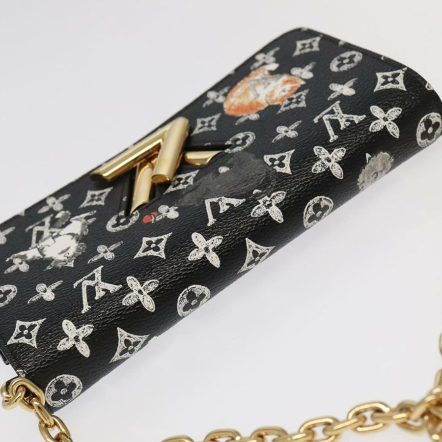 【日本直送】路易威登 Monogram Catgram Portefeuille 鏈條錢包 黑色 M63888 101778S-5