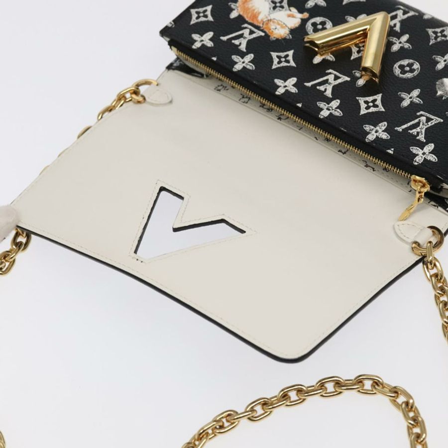 【日本直送】路易威登 Monogram Catgram Portefeuille 鏈條錢包 黑色 M63888 101778S-8