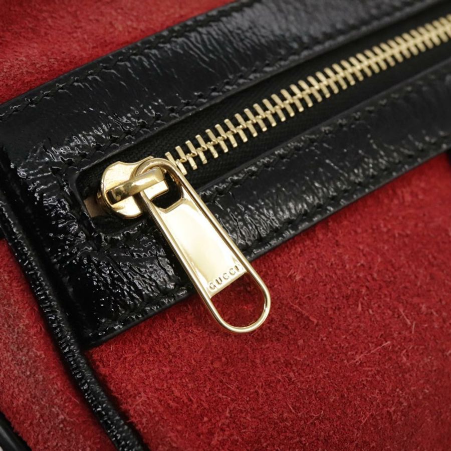 【日本直送】GUCCI Sherry Line 單肩包 麂皮 紅色 海軍藍 Auth mr825-21