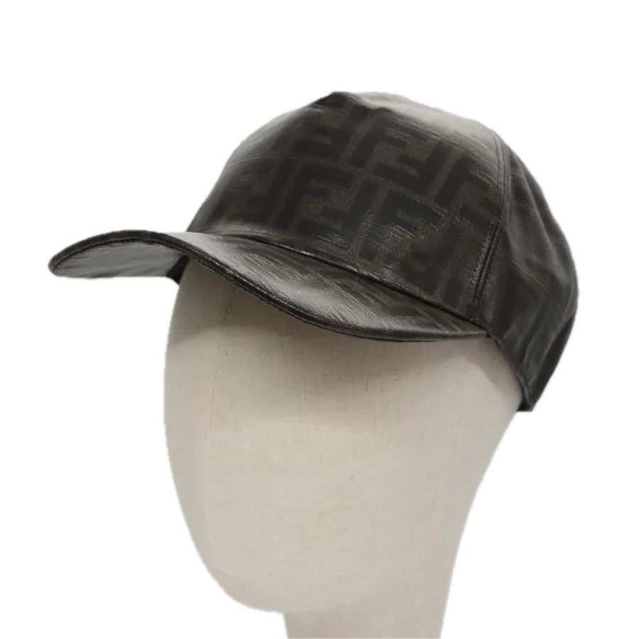 【日本直送】FENDI Zucca 帆布帽黑褐色正品 am7434-0