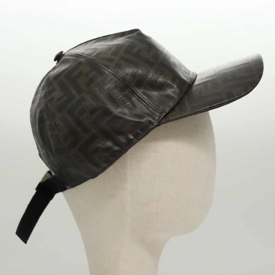 【日本直送】FENDI Zucca 帆布帽黑褐色正品 am7434-3