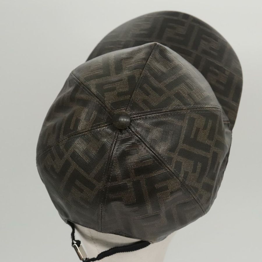 【日本直送】FENDI Zucca 帆布帽黑褐色正品 am7434-4