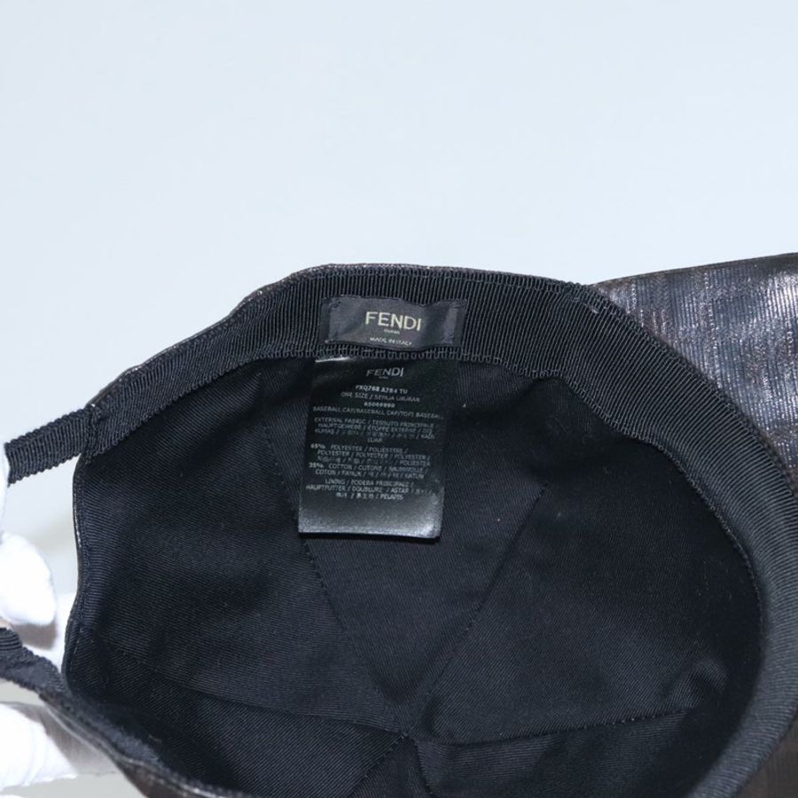 【日本直送】FENDI Zucca 帆布帽黑褐色正品 am7434-9