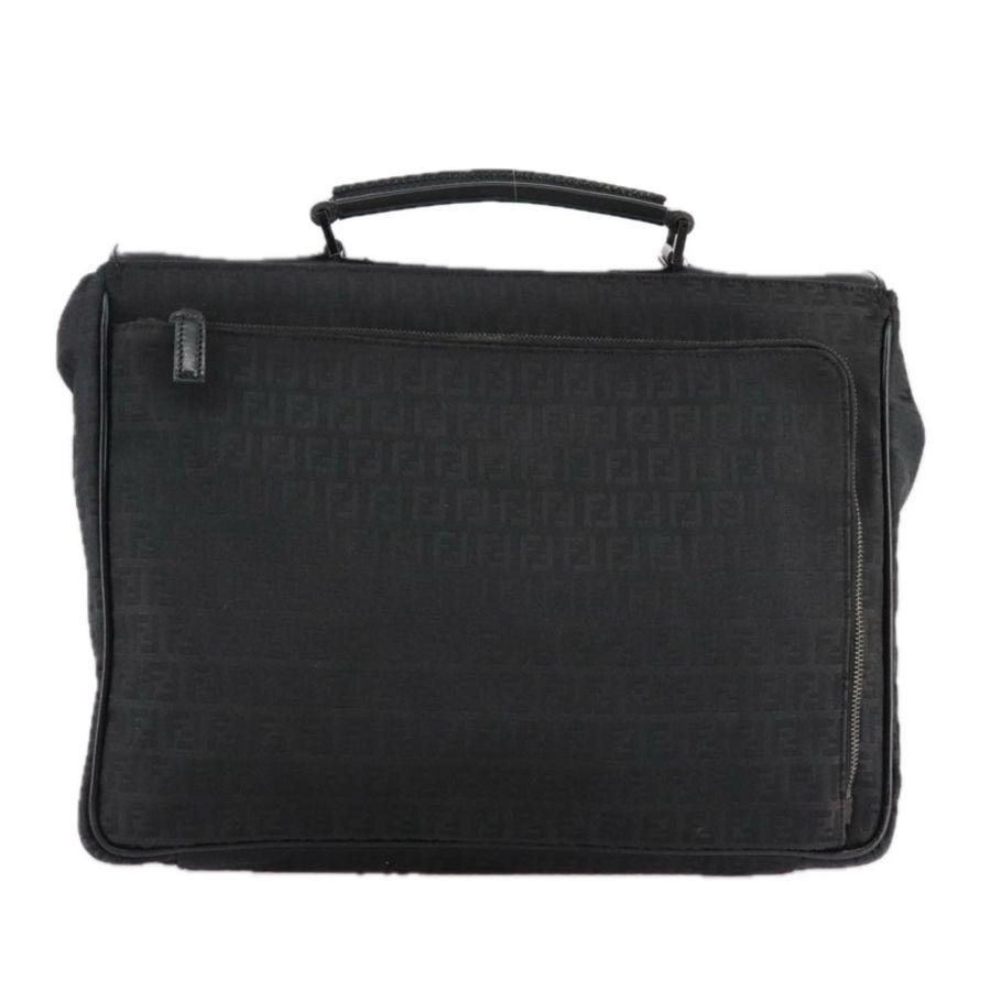 【日本直送】FENDI Zucchino 帆布商務包 黑色 Auth bs20925-1