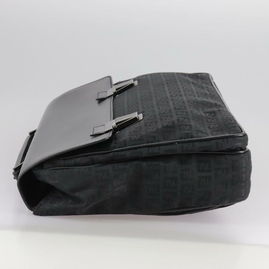 【日本直送】FENDI Zucchino 帆布商務包 黑色 Auth bs20925-2