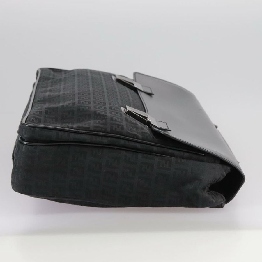 【日本直送】FENDI Zucchino 帆布商務包 黑色 Auth bs20925-3
