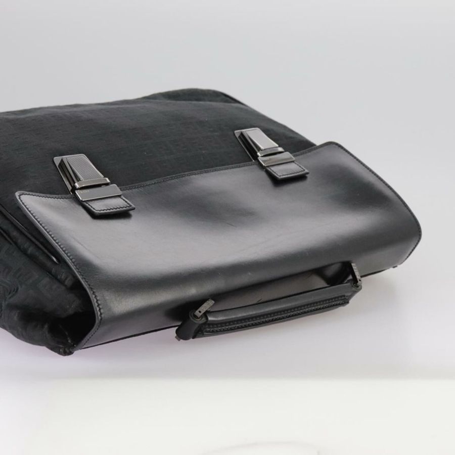 【日本直送】FENDI Zucchino 帆布商務包 黑色 Auth bs20925-5