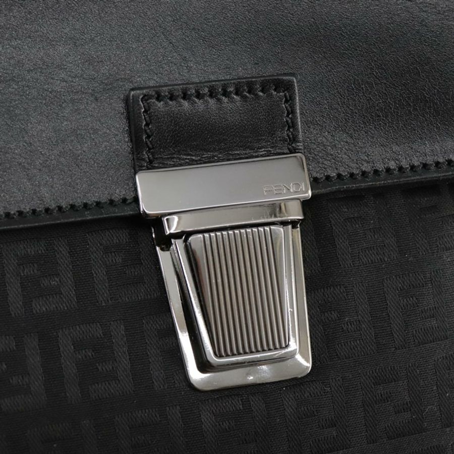 【日本直送】FENDI Zucchino 帆布商務包 黑色 Auth bs20925-17