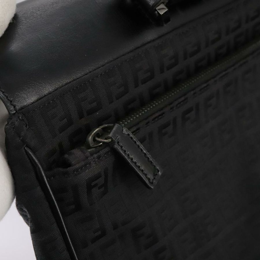 【日本直送】FENDI Zucchino 帆布商務包 黑色 Auth bs20925-24