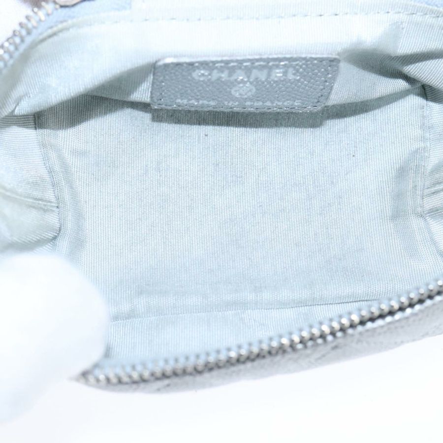 【日本直送】香奈兒 Matelasse 手袋 魚子醬皮 2way 銀色 CC Auth bs21131-9