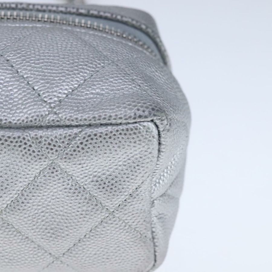 【日本直送】香奈兒 Matelasse 手袋 魚子醬皮 2way 銀色 CC Auth bs21131-15
