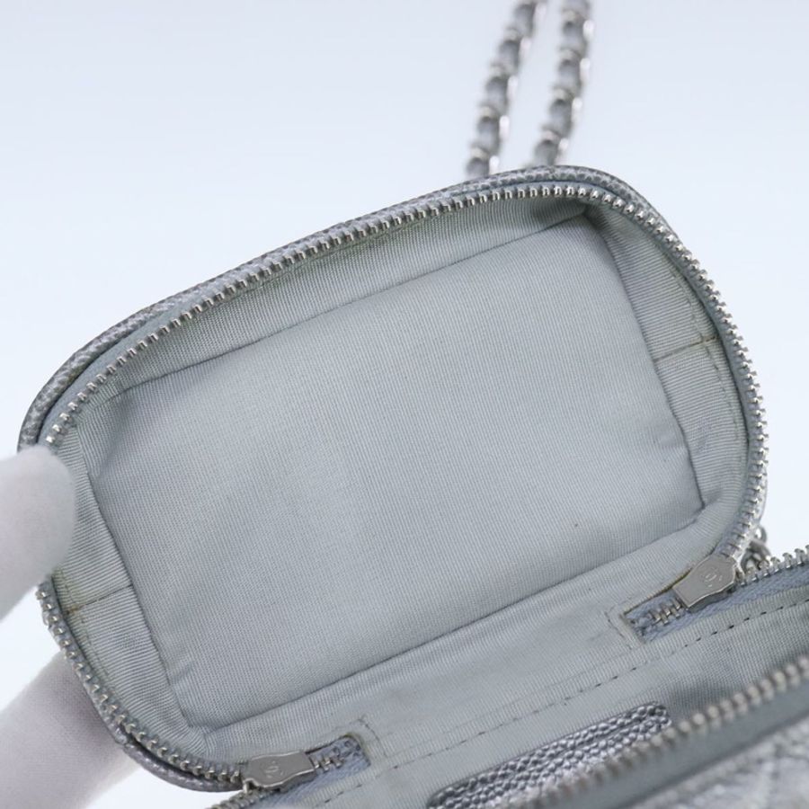 【日本直送】香奈兒 Matelasse 手袋 魚子醬皮 2way 銀色 CC Auth bs21131-19