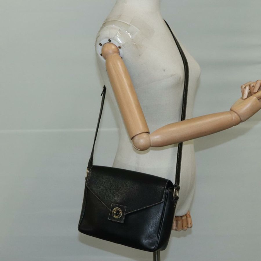 【日本直送】CELINE 黑色金色皮革肩背包 正品 100870-21