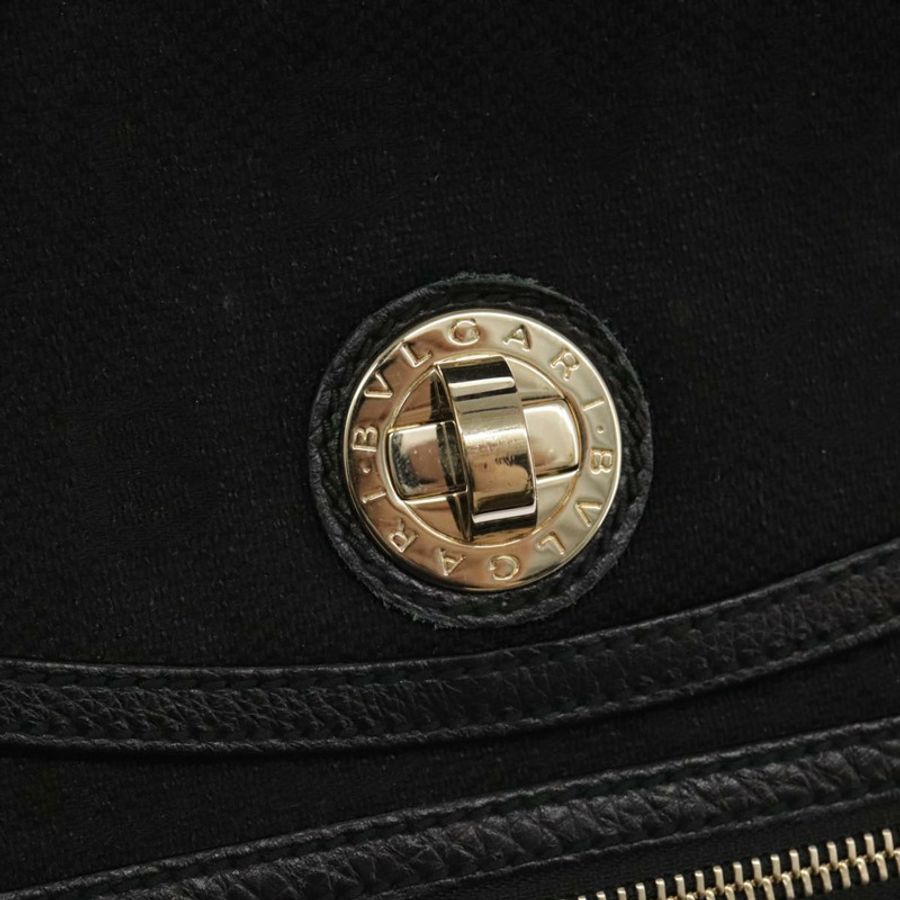 【日本直送】寶格麗 Logo Mania 手提包 帆布 黑色 正品 96720-17