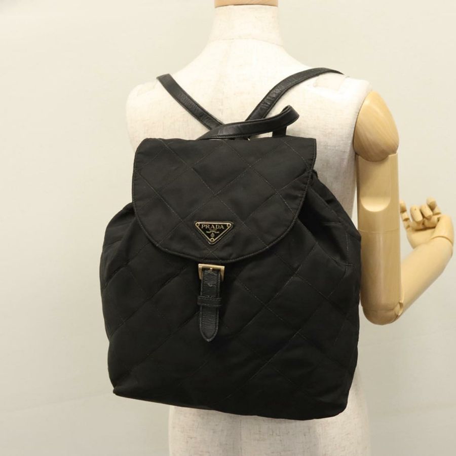 【日本直送】PRADA 黑色尼龍雙肩包 正品 104486-29